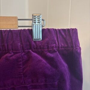 J Jill Velvet Pants Women's 20 Purple Straight Leg Side Zip Fairy Dressy 40x28